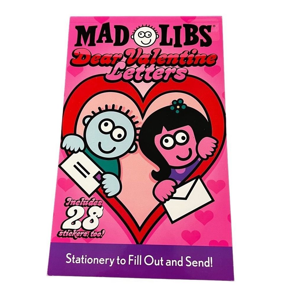 Mad Libs Dear Valentine Letters Fun Hilarious Workbook for‎ Kids Gift Idea
